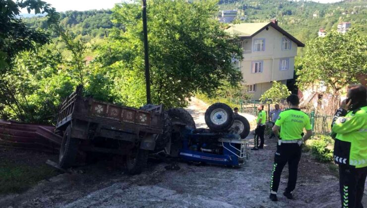 Devrilen traktörün altında kalan sürücü hayatını kaybetti