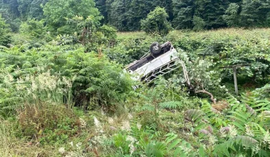 Rize’de kamyonet yol kenarına devrildi: 3’ü ağır 5 kişi yaralı