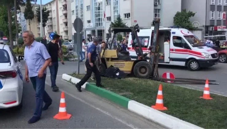 Samsun’da Forkliftin çarptığı kadın öldü