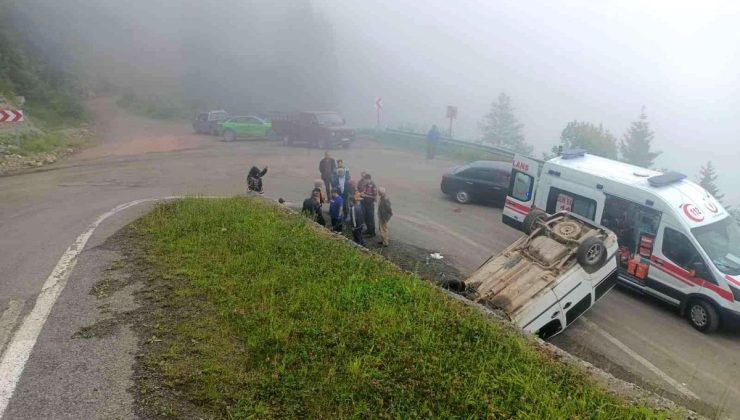 Trabzon’da yayla yolunda trafik kazası: 3 yaralı