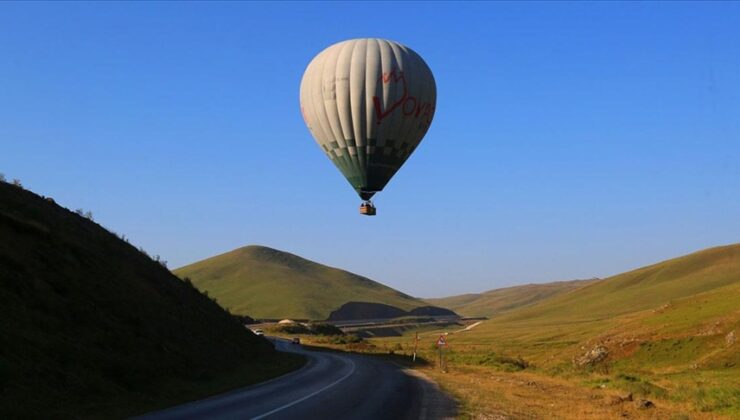 Ordu’da yayla turizmini canlandırmak için sıcak hava balonu deneme uçuşu yapıldı