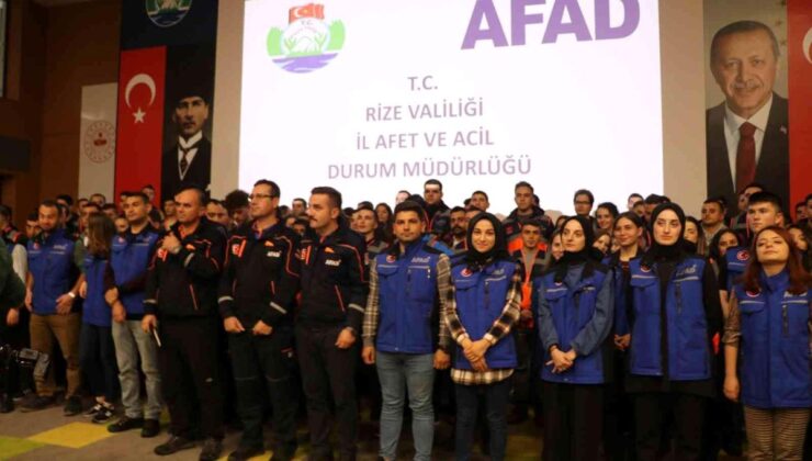 Rize AFAD İl Müdürlüğünde 137 yeni personel göreve başladı