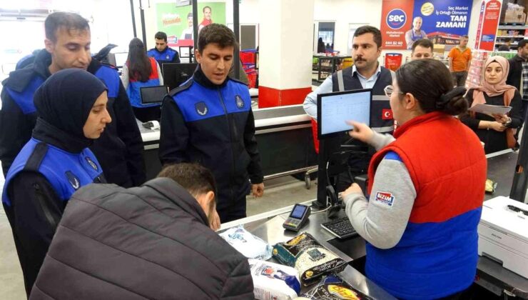 Fiyat etiketi tarihi olmayan iki iş yerine idari para cezası kesildi