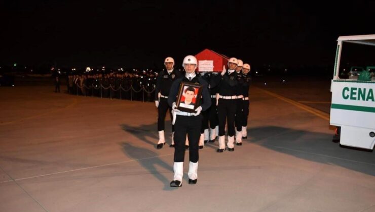 Hatay’da şehit düşen polis memurunun cenazesi memleketine uğurlandı