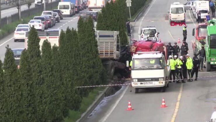 TIR’A ÇARPAN KAMYON SÜRÜCÜSÜ YARALANDI