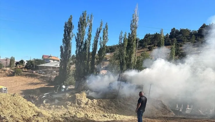 Giresun’un Alucra ilçesinde ev ve samanlık yangını