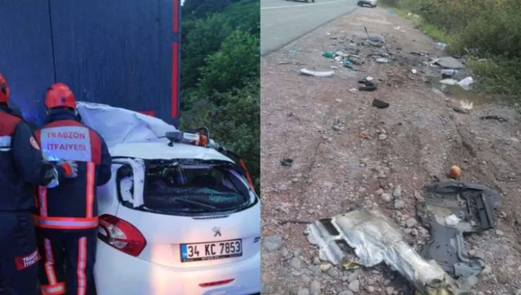 Otomobil, park halindeki TIR’a çarptı: 2 ölü