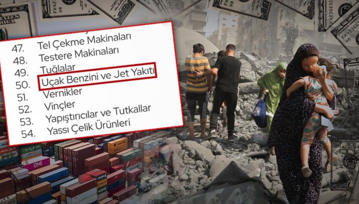 İsrail’e, uçak benzini ve jet yakıtı da gönderiyormuşuz!