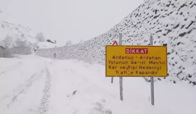 Artvin’de Kar Yağışı Sonrası 127 Köy Yolu Kapatıldı